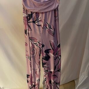 Floral Pink and Black Joggers